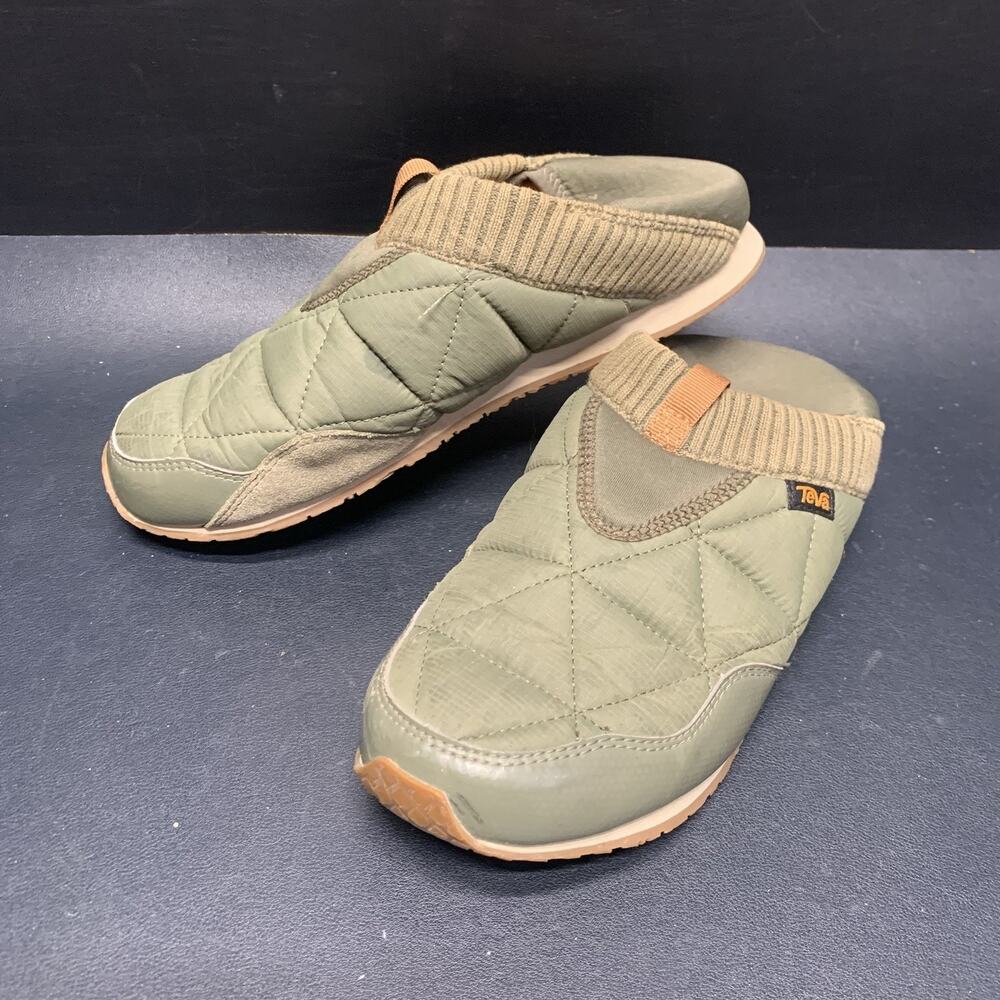 Teva ReEmber Slip-on Shoes Green Indoor Outdoor Women’s Size 8, Quilted